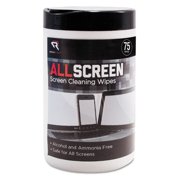 Read Right® Allscreen Screen Cleaning Wipes, 6" X 6", White, 75-tub freeshipping - TVN Wholesale